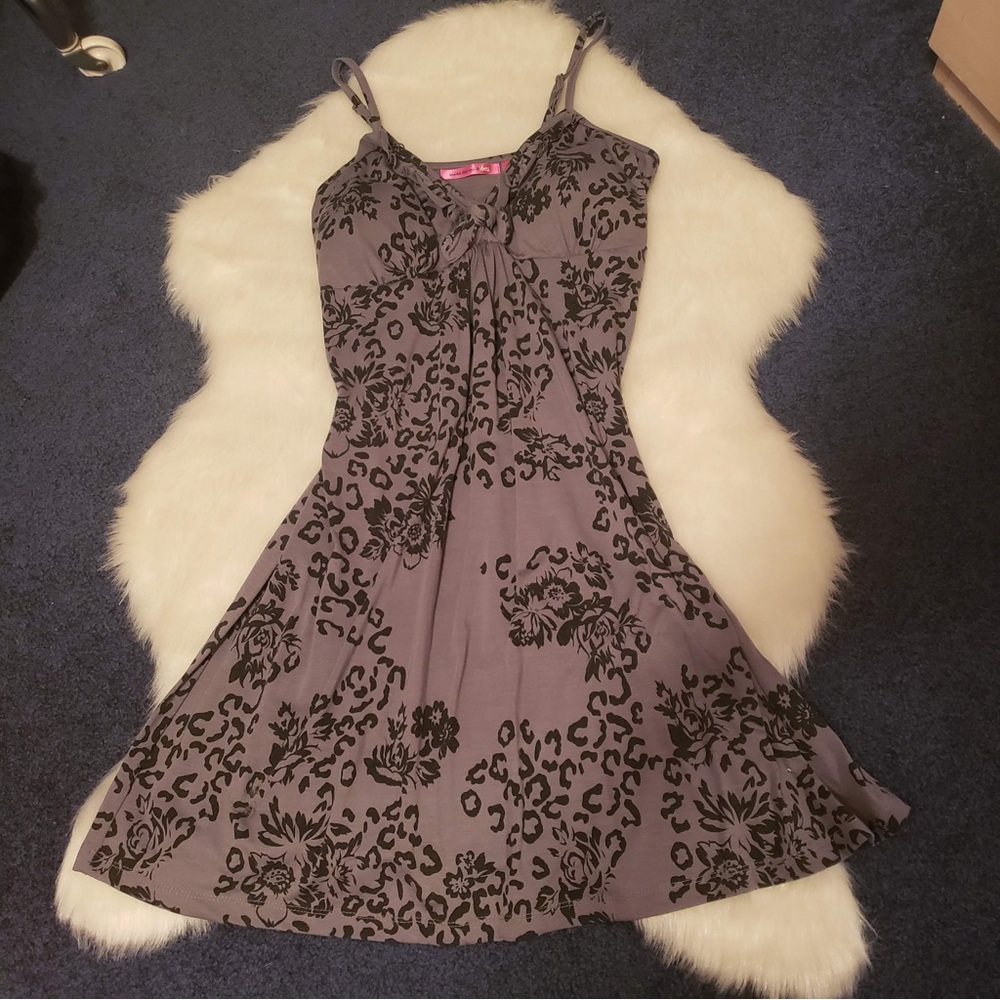 Flowy Grey Strappy Dress